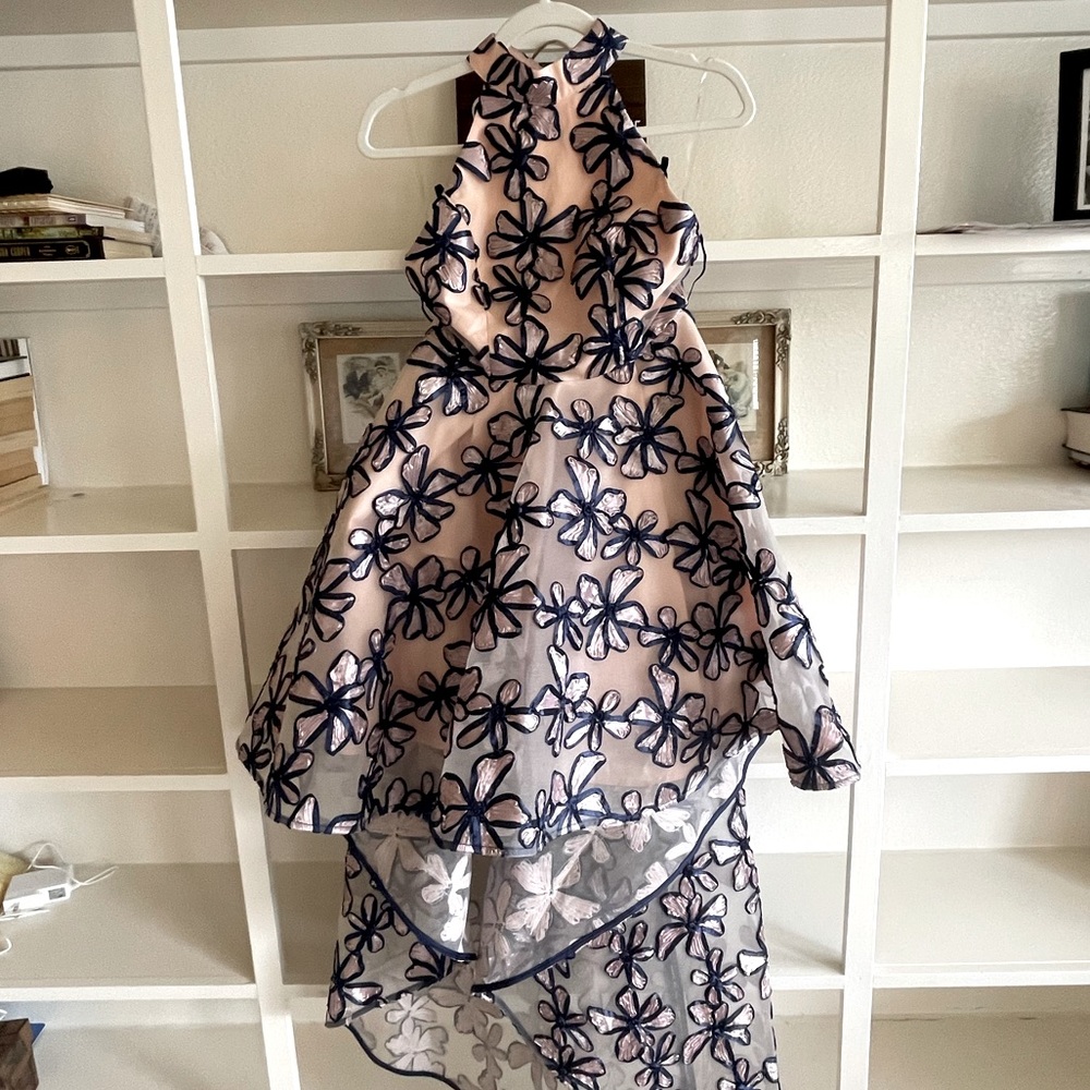 Gorgeous High Low Halter Floral Dress